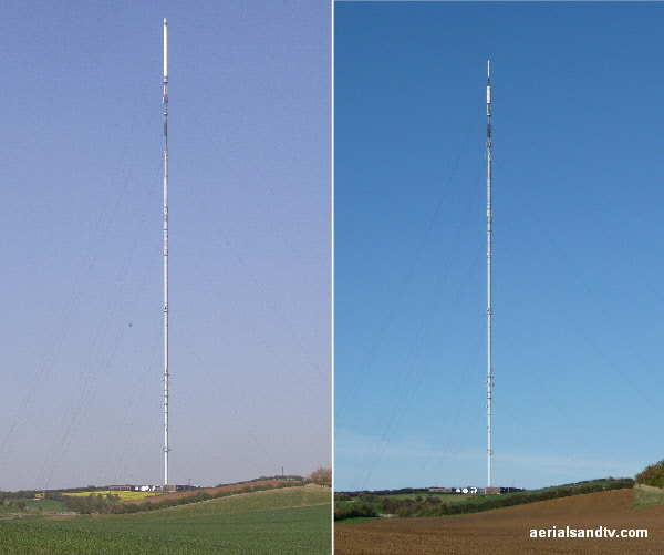 Belmont transmitter (to scale) before & after shortening 600W L5 53kB