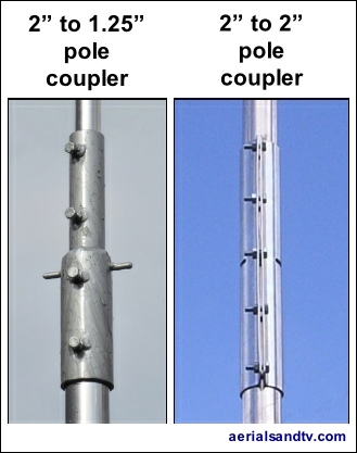 2in and 2in to 1.25in pole couplers 417H L5 2in and 2in to 1.25in pole couplers 417H L5