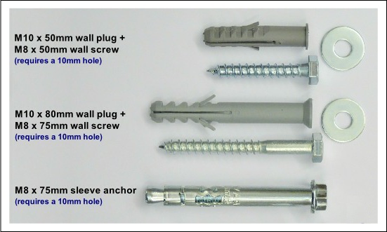 ATV’s stock wall anchors 550W L5