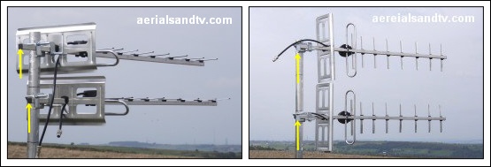 Aerial positioning - separation effect on received signal 555W L5