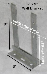 Bracket stand off for a 6x9 wall bracket 311H L5