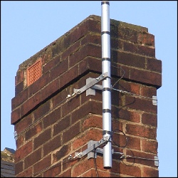 Chimney brackets in situ 250Sq L5