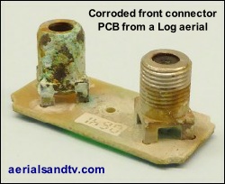 Corroded Log Periodic PCB due to water ingress  250W L10