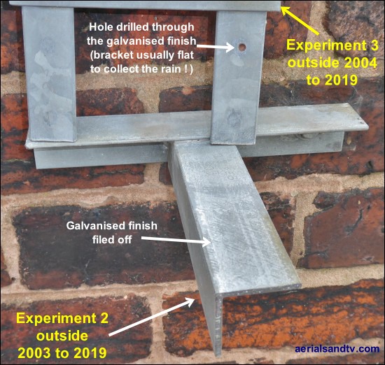 Damaged galvanised finish corrosion tests 2 off 2004 and 2003 to 2019 550W L10