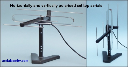 Horizontally and vertically polarised set top aerial 530W L5