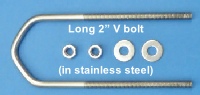 Extra long 2 inch V bolt in stainless steel 200W