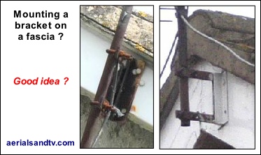 Mounting a wall bracket on a fascia - not a good idea 373W L5