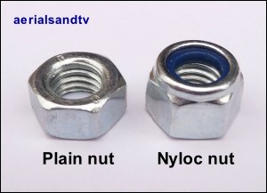 Nyloc and plain nuts 300W L10 10kB