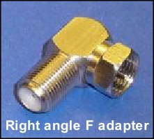 Right angle F connector adapter 200H L5