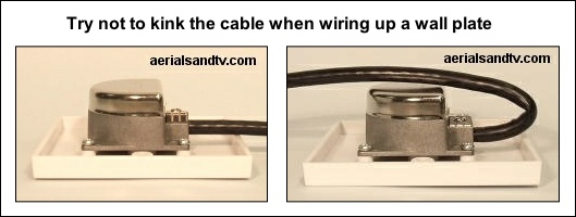 Try not to kink the cable when wiring up a wall plate 529W L5