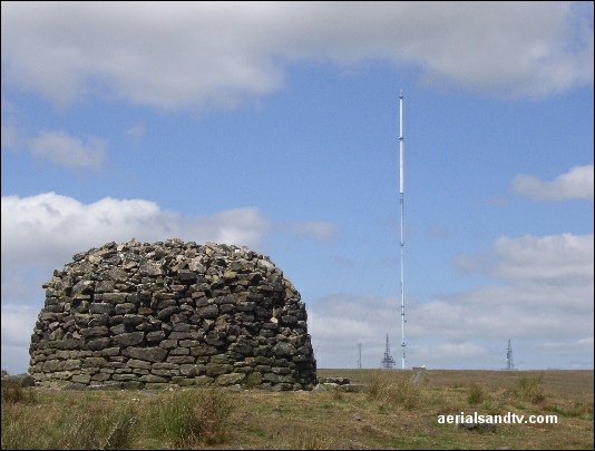 Winter Hill transmitter and the cairn L5 88kB