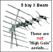 XB5 TV aerial, NOT high gain 176Sq L5