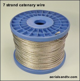 Catenary wire by the drum 50m or 150m 270H L10