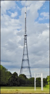 Crystal Palace transmitter with section of original Crystal Palace exhibition hall