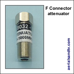 F connector attenuator 250Sq L5
