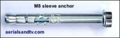 M8 sleeve anchor 300W L10