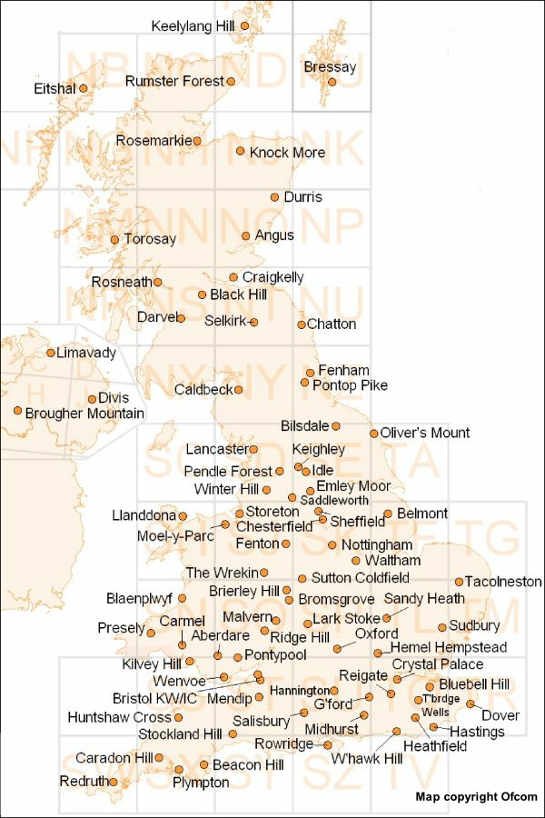 Main digital TV transmitters map 900H L5