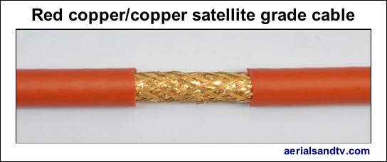 Red copper - copper foam filled satellite grade LSF cable 544W L5