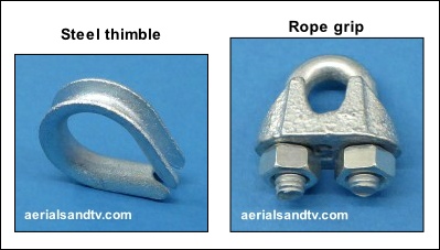 Steel thimble and rope grip 399W L5