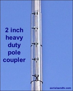 Two inch heavy duty pole coupler 2in 465H L5