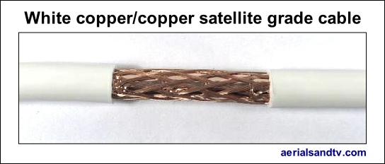 White copper - copper foam filled satellite grade cable 544W L5