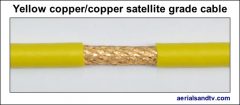 Yellow copper - copper foam filled satellite grade LSF cable 544W L5