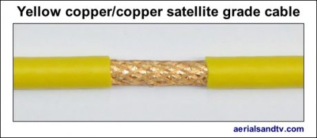Yellow copper – copper foam filled satellite grade LSF cable 544W L5