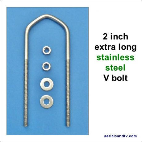 2 inch extra long stainless steel V Bolt 520Sq