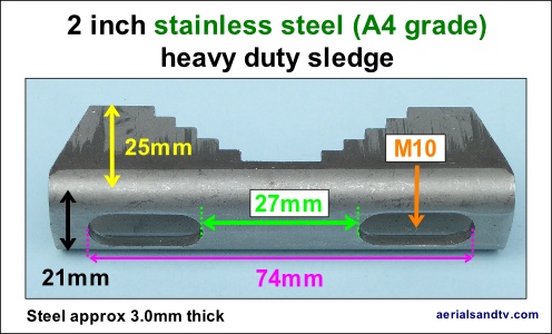 2 inch stainless steel sledge 300H L5