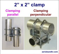 2in x 2in pole clamp perpendicular and parallel 650W L5