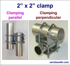 2in x 2in pole clamp perpendicular and parallel 650W L5