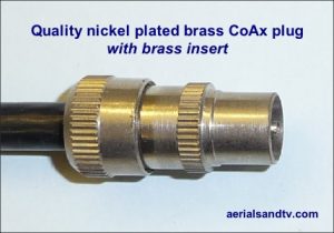Brass CoAx plug 300H L5