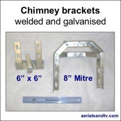 Chimney brackets 6x6 and 8in mitre 420Sq L5