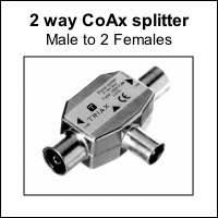 CoAx splitter 2 way 200Sq L5
