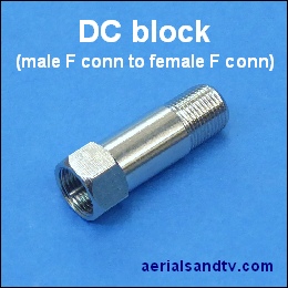 DC block (male F connector to female) 260Sq L5