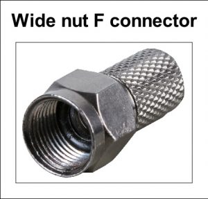 F connector quality wide nut 450W L5