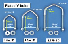 Plated V bolts 1.5in 2.0in 2.75in 530W text L10