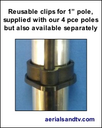 Reusable 1 inch pole cable clip 200W L5