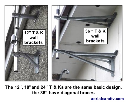 T and K heavy duty wall brackets 419W L5