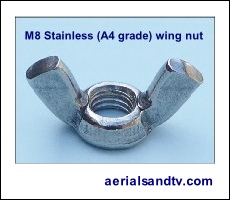 Wing nut M8 stainless steel 230W L5