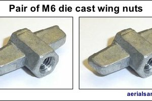 Wing nut die cast M6 (pair of) 432W L5