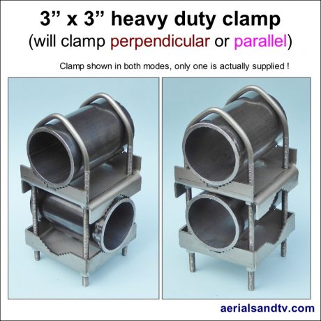 3in x 3in heavy duty clamp kit galvanised and stainless perpendicular and parallel 760Sq L5