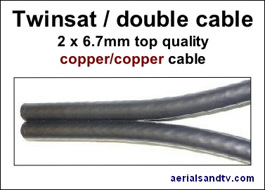 Cable twinsat double copper-copper two x 6.7mm 271H L5