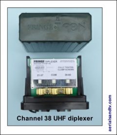 Channel 38 UHF TV diplexer 400H L5