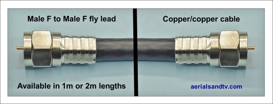 F connector quality fly lead 1m or 2m long 210H L5