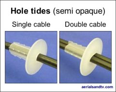 Hole tidies semi opaque for single or double cable 446W L5