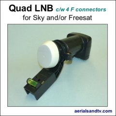 Quad LNB for Sky or Freesat cw 4 F connectors 400Sq L5