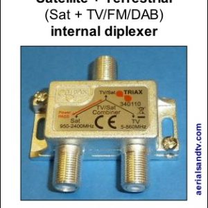 Satellite + terrestrial (TV+FM+DAB) internal diplexer 374H L5