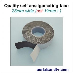 Self amalgamating tape 25mm wide 400Sq L5