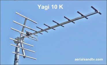 Yagi 10K TV aerial 371W L10